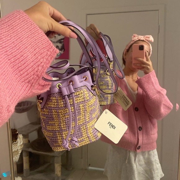 Fendi mini Mon Tresor logo bucket bag - lavender purple - Picture 2 of 2